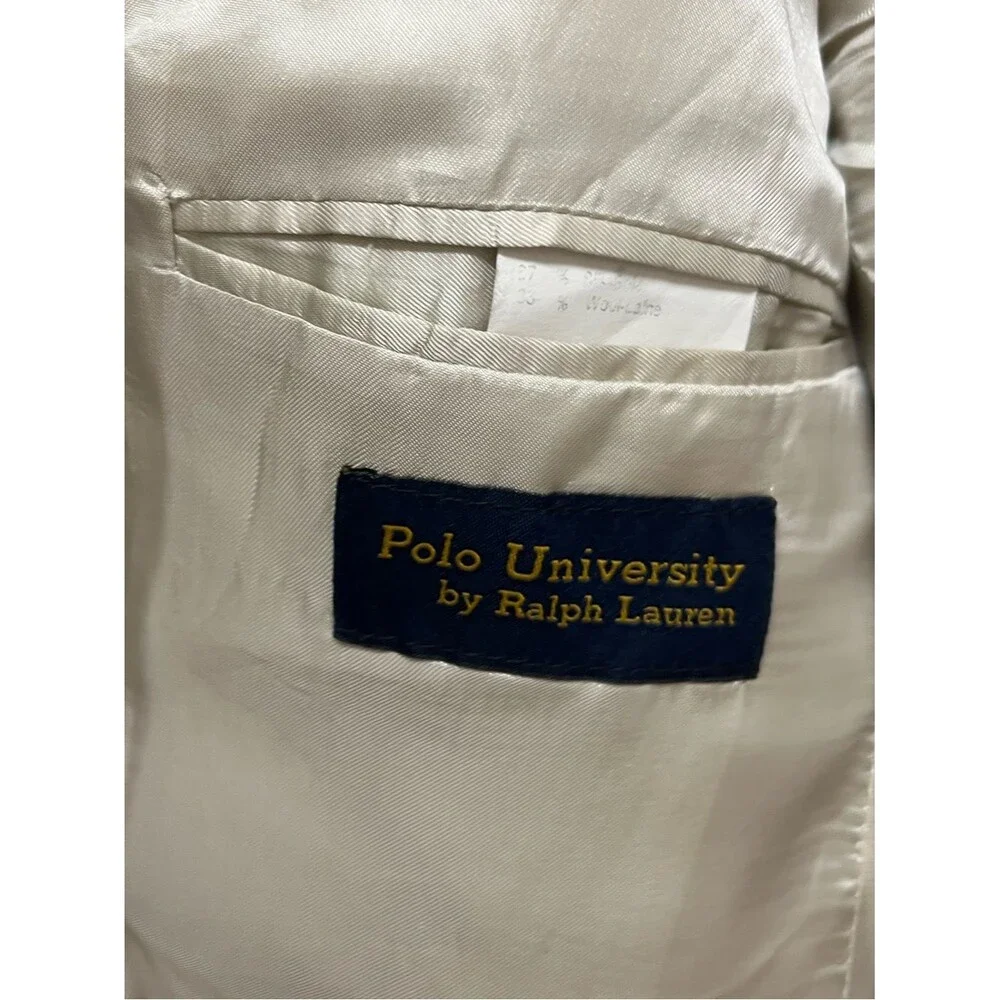 Polo University Club Ralph Lauren Men’s Tan Silk Wool Blazer SZ 40R